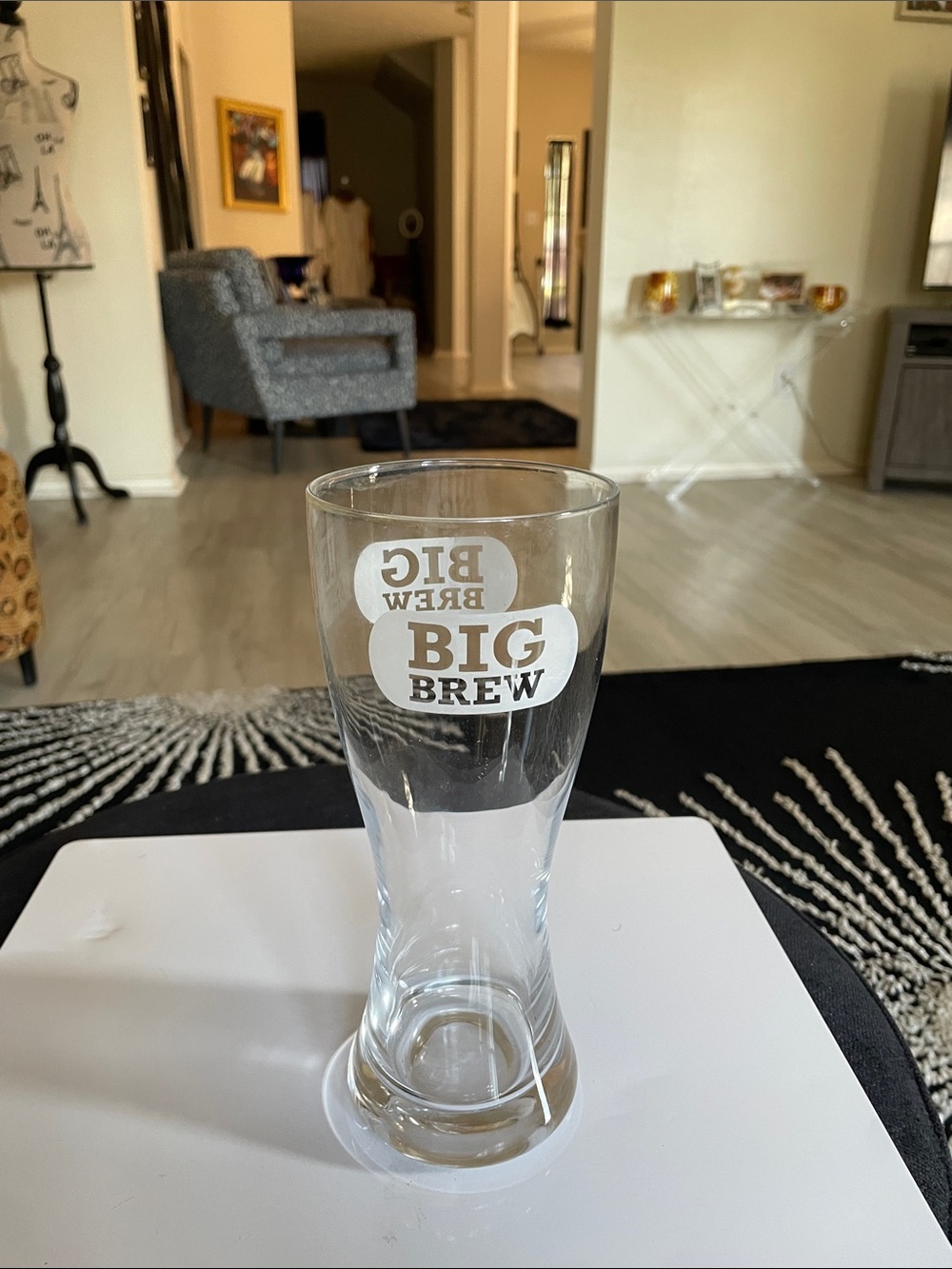 “Big Brew” Clear 16 oz Tall Pilsner Style Beer Glass